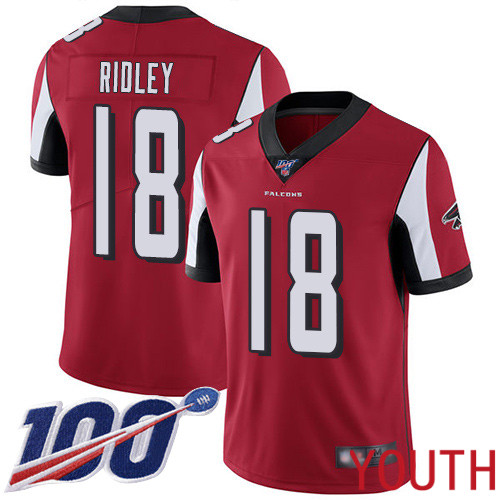 Atlanta Falcons Limited Red Youth Calvin Ridley Home Jersey NFL Football #18 100th Season Vapor Untouchable->youth nfl jersey->Youth Jersey